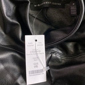 FAUX LEATHER WHBM RUNWAY LEGGINGS